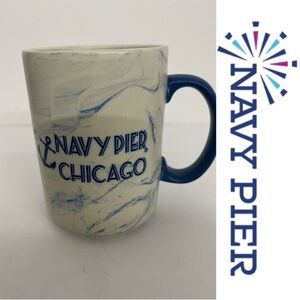 Navy Pier - Chicago - Souvenir Marble Style Pottery Style Coffee Mug